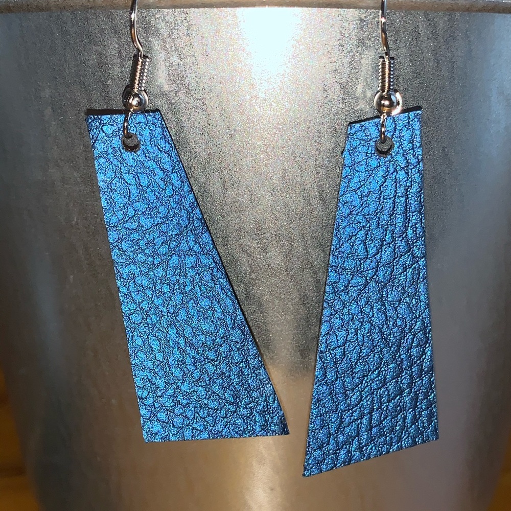 Faux Leather Drop Earrings